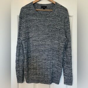 Tasso Elba Men’s Gray Textured Knit Crewneck Sweater Size L